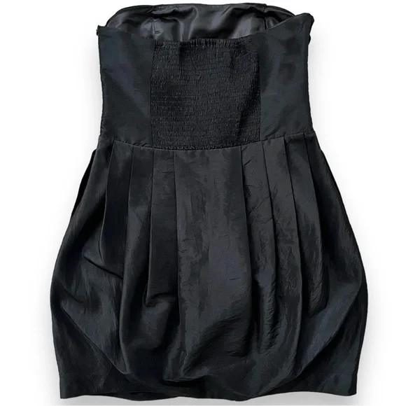 Aqua Strapless Black Bubble Dress with Pockets Size Large - Picture 3 of 12